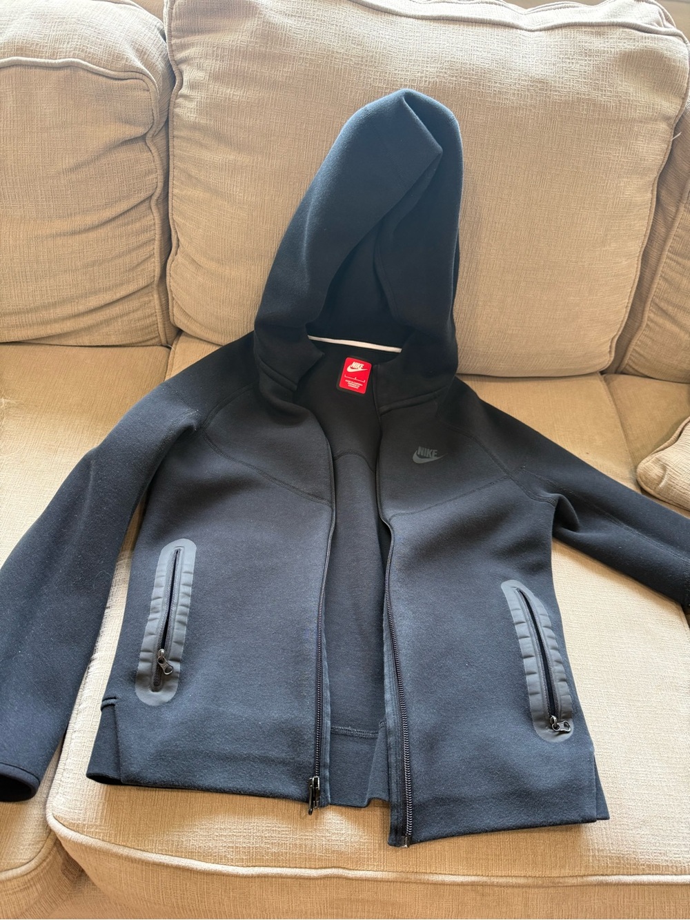 Nike Youth Black Hooded Zip Jacket